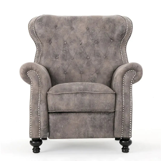 Walder Tufted Microfiber Recliner Club Chair by Christopher Knight Home