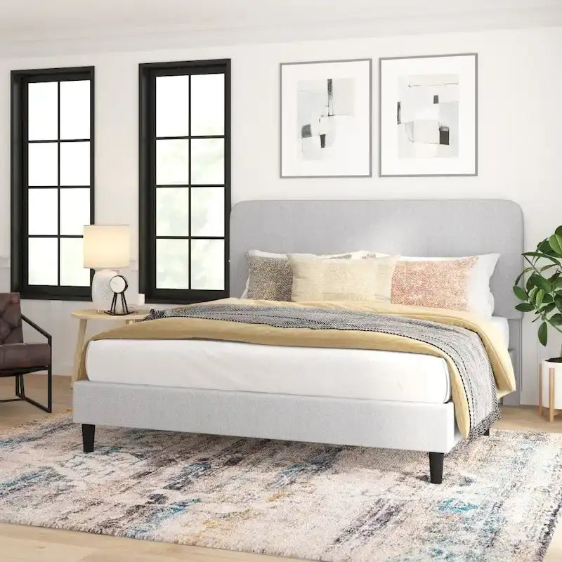 Platform Bed with Headboard - No Foundation Needed