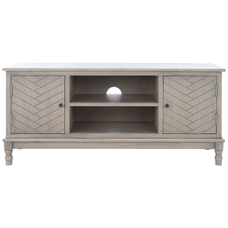 SAFAVIEH Echo 2-Door 2-Shelf Storage TV Media Stand - 47.3 W x 15.8 L x 20 H - 47Wx16Dx20H