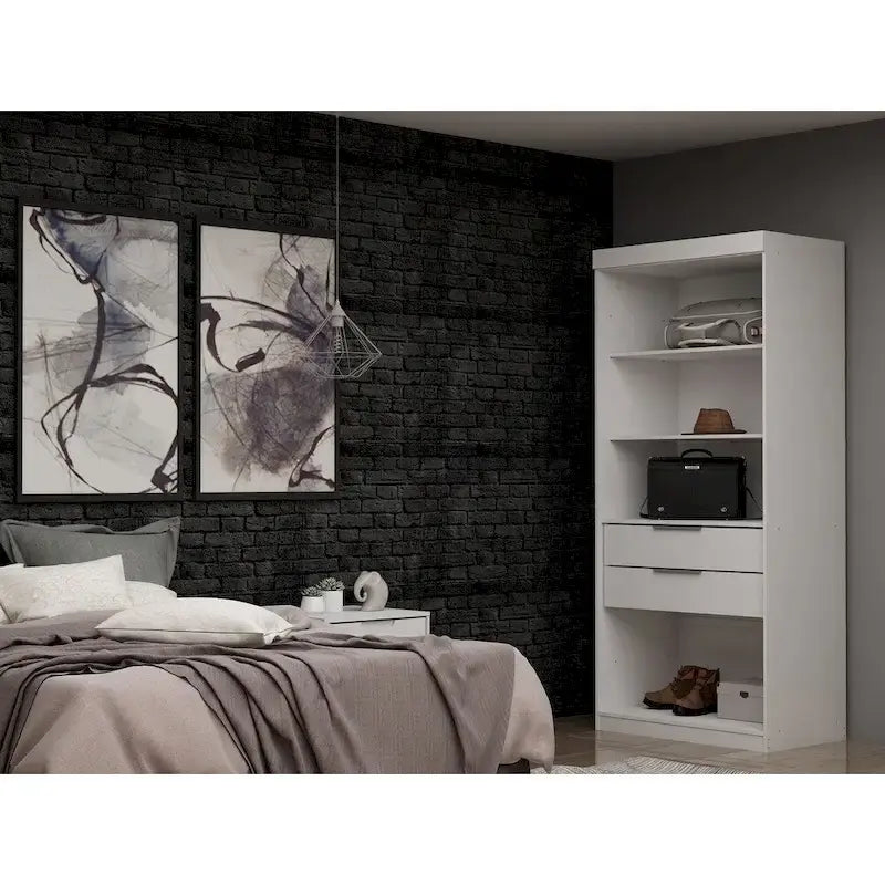 Mulberry Open 1 Sectional Modern Armoire Wardrobe Closet