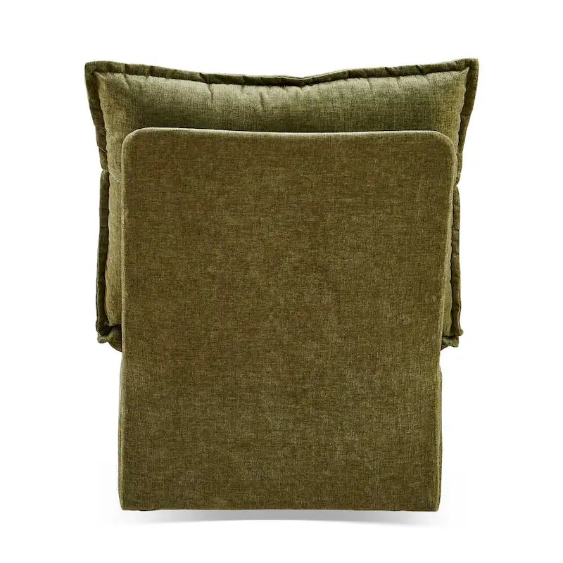 Green 28.74 Chenille Upholstered Swivel Rocking Chair