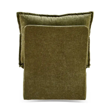 Green 28.74 Chenille Upholstered Swivel Rocking Chair
