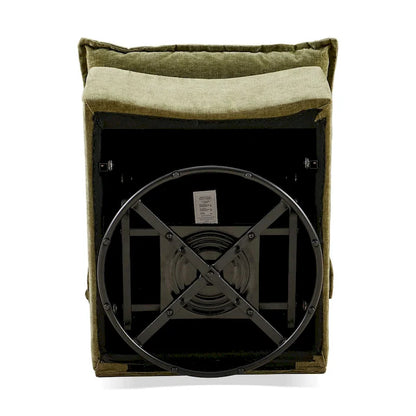 Green 28.74 Chenille Upholstered Swivel Rocking Chair