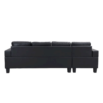 Modern 4-Seat L-Shaped Sectional Sofa with Lounge Chaise