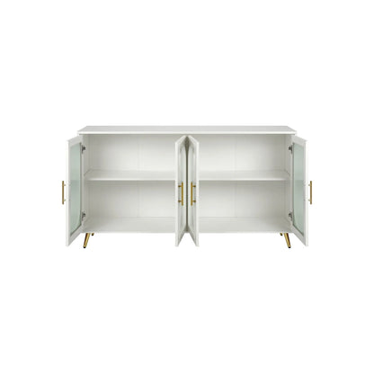 60 TV Stand with Storage Cabinet & Adjustable Shelves for 65 TVs