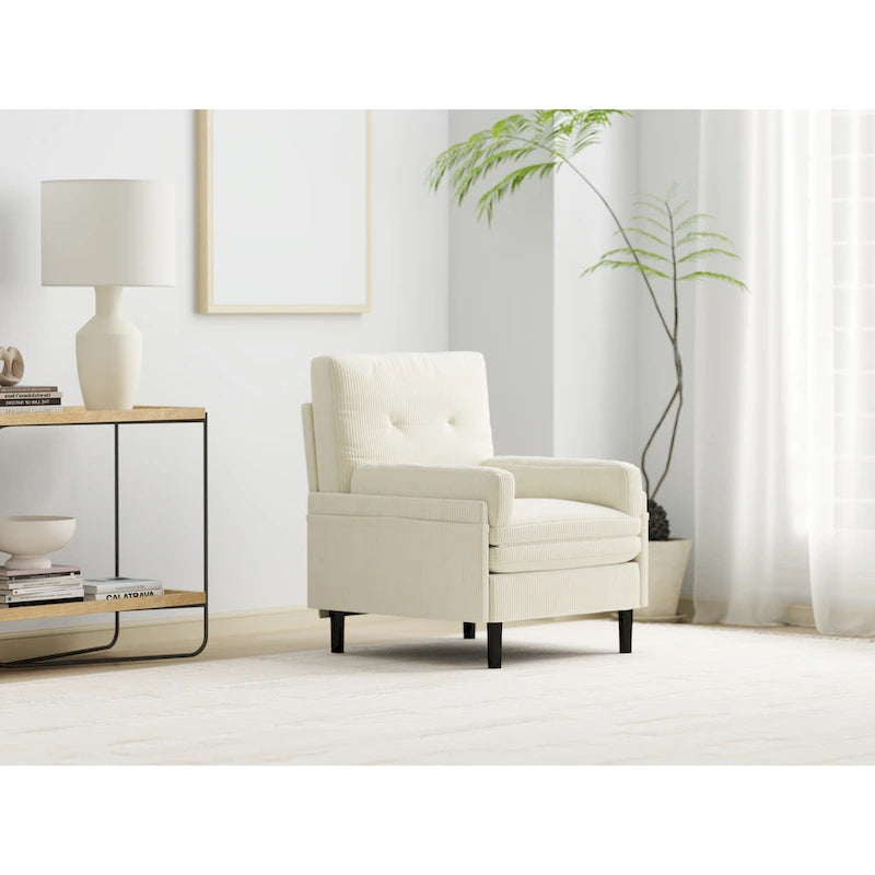 Ivory 30.32 Multi-Functional Corduroy Single Sofa, Convertible Lounge Chair, Bed