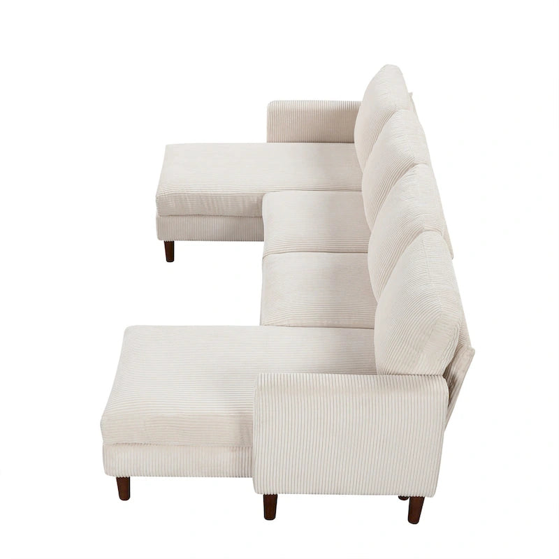 U-shaped Sponge-filled Cushion Combination Sofa