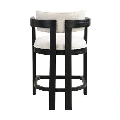 Netia 5-Piece Counter-Height Bar Set with Boucle Upholstered Chairs and Metal Table Base by Christopher Knight Home