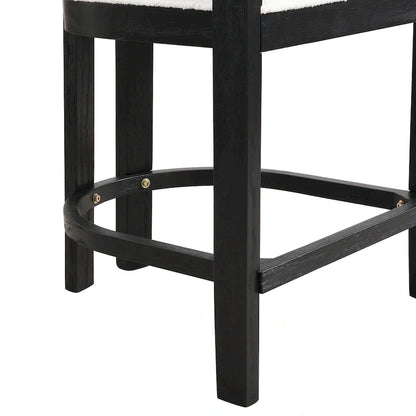 Netia 5-Piece Counter-Height Bar Set with Boucle Upholstered Chairs and Metal Table Base by Christopher Knight Home