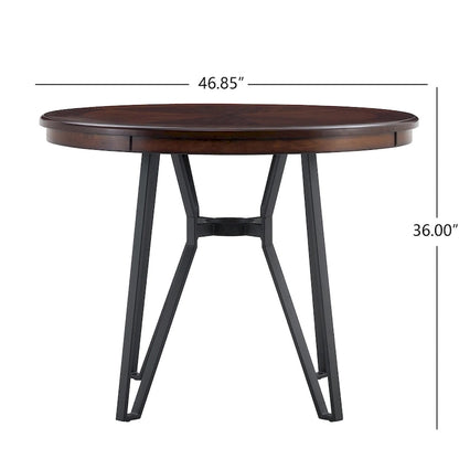 Netia 5-Piece Counter-Height Bar Set with Boucle Upholstered Chairs and Metal Table Base by Christopher Knight Home