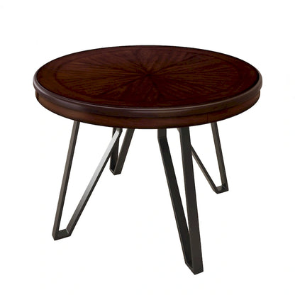 Christopher Knight Home Round Dining Table with Metal Base - 46.85 W x 46.85 D x 30 H