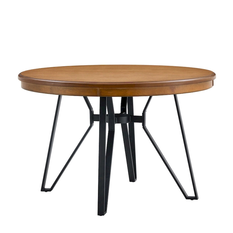 Christopher Knight Home Round Dining Table with Metal Base - 46.85 W x 46.85 D x 30 H