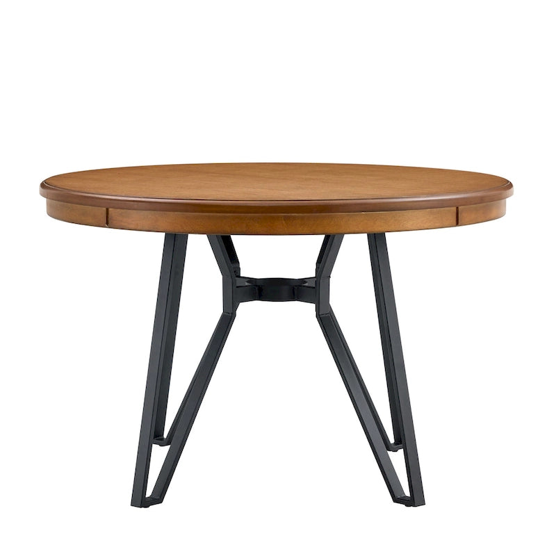 Christopher Knight Home Round Dining Table with Metal Base - 46.85 W x 46.85 D x 30 H