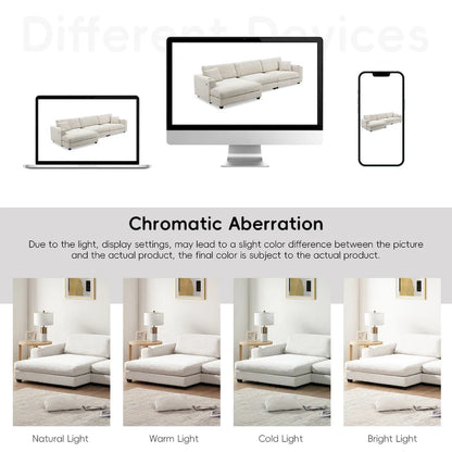 Lalo Modern Corduroy Oversized Sectional Sofa by GDFStudio