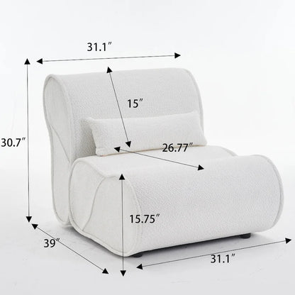 GDFStudio - Amelia Timeless Fabric Recliner with Ergonomic Design and Matching Pillows