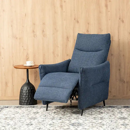 Glitzhome Set of 2 41H Fabric Push Back Recliners With Ergonomic Segmented Back