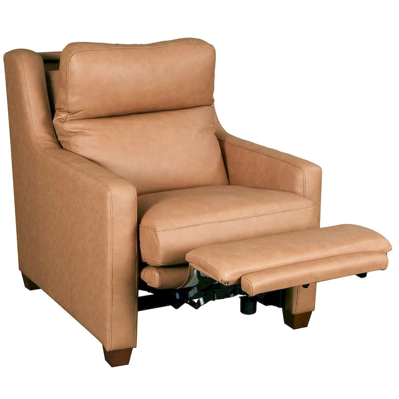 Genuine Leather Recliner Sofa 33 Triple-Motor Power Zero-Wall Reclining Couch with USB&USB-C Port