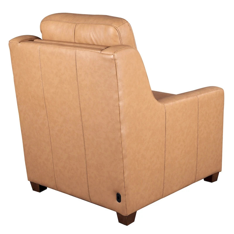 Genuine Leather Recliner Sofa 33 Triple-Motor Power Zero-Wall Reclining Couch with USB&USB-C Port