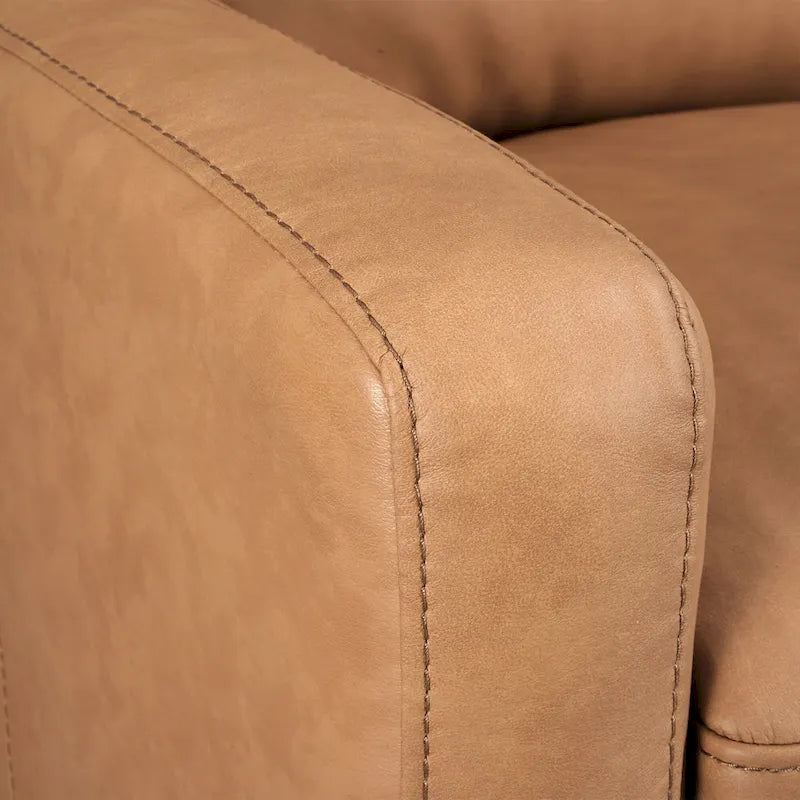 Genuine Leather Recliner Sofa 33 Triple-Motor Power Zero-Wall Reclining Couch with USB&USB-C Port