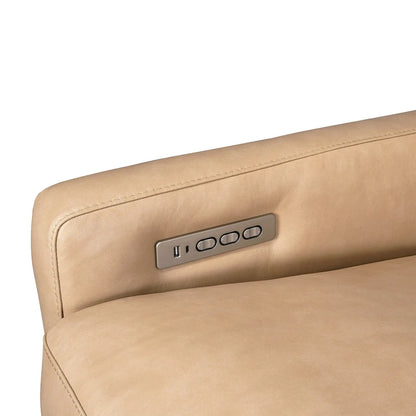 Genuine Leather Recliner Sofa 33 Triple-Motor Power Zero-Wall Reclining Couch with USB&USB-C Port