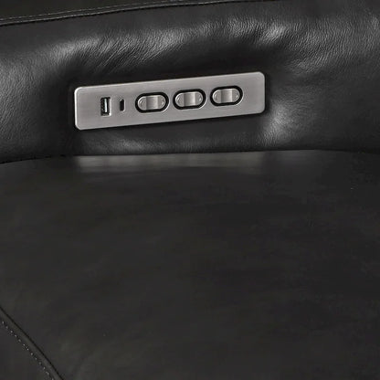Genuine Leather Recliner Sofa 33 Triple-Motor Power Zero-Wall Reclining Couch with USB&USB-C Port