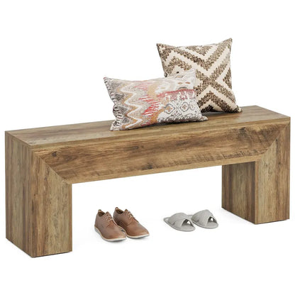 47 Inches Wooden Entryway Shoe Bench Storage Bench - 11.81D x 47.24W x 17.72H