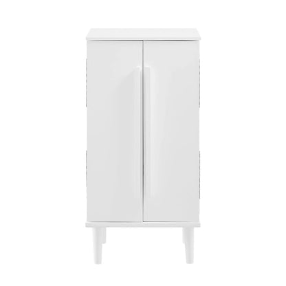 Jewelry Armoire on Tapered Legs - 38 - White