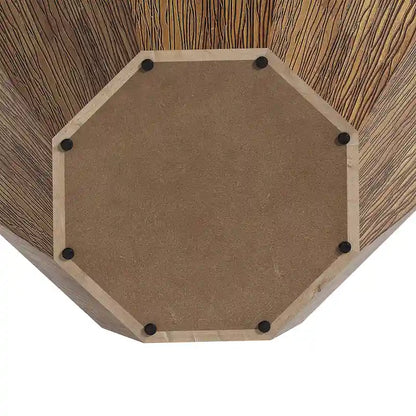 31.5 Octagonal Rubber Wood Coffee Table for Living Room, Bedroom