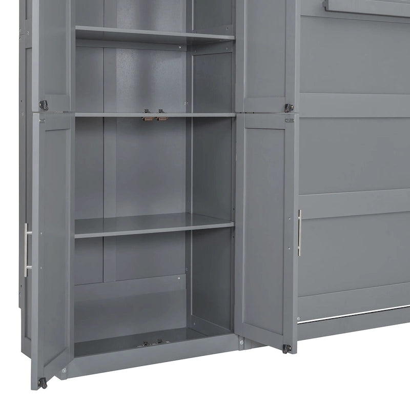 Queen Smart Murphy Bed with Wardrobe & Storage, Customizable System