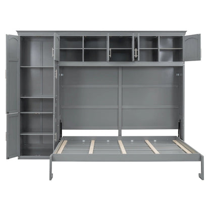 Queen Smart Murphy Bed with Wardrobe & Storage, Customizable System