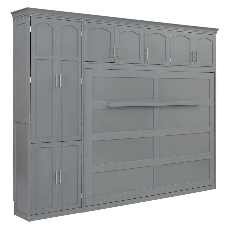 Queen Smart Murphy Bed with Wardrobe & Storage, Customizable System