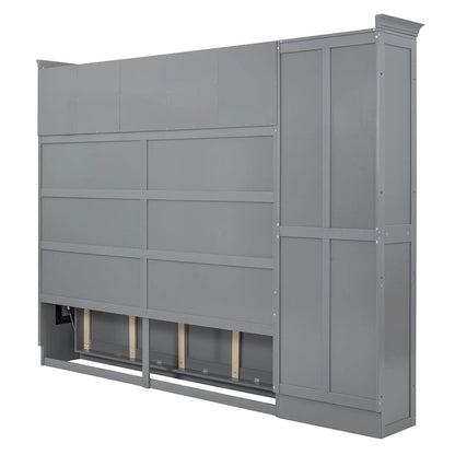 Queen Smart Murphy Bed with Wardrobe & Storage, Customizable System