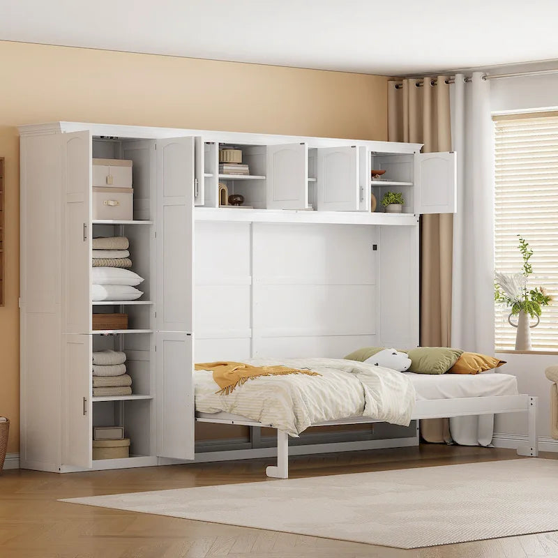 Queen Smart Murphy Bed with Wardrobe & Storage, Customizable System