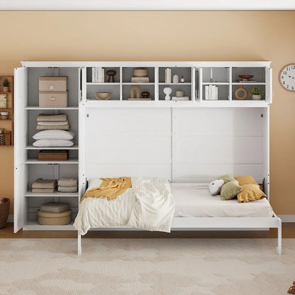 Queen Smart Murphy Bed with Wardrobe & Storage, Customizable System