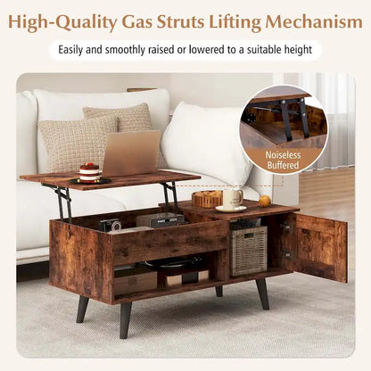Costway Lift Top Coffee Table with Storage Hidden Compartment Cabinet - See Details