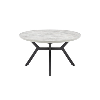 Zirz 7-Piece Extendable Round Dining Table And 6 Dining Chair With Metal Leg Set
