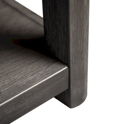 Furniture of America Piez Modern Ash Grey Wood 2-Drawer Sofa Table with Open Shelf