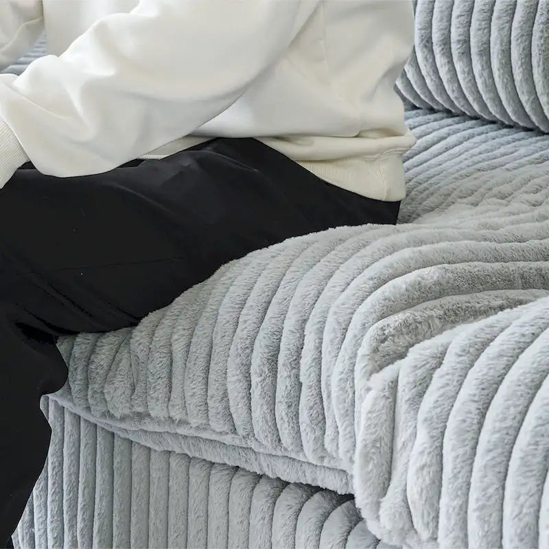 157.48 Soft Plush Modular Sectional Sofa 4-Seater Upholstered Living Room Couch