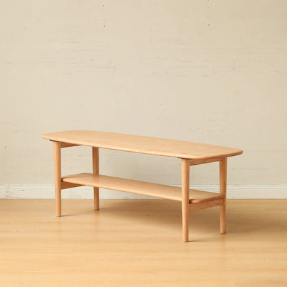 Christopher Knight Home - Hudson Solid Oak Coffee Table with Storage Shelf for Living Room & Home Office
