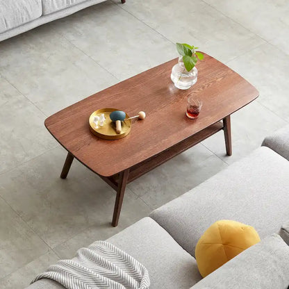 Christopher Knight Home - Hudson Solid Oak Coffee Table with Storage Shelf for Living Room & Home Office