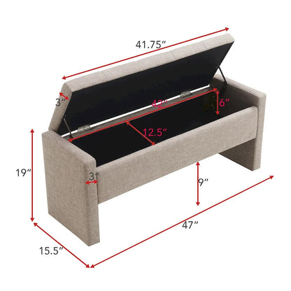 GDFStudio- Alice Foam Bed End Bench with Storage