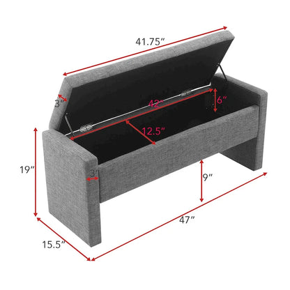 GDFStudio- Alice Foam Bed End Bench with Storage