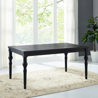 Classic Style Dining Set with Rectangular Table and Button Tufted Upholstered Chairs