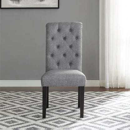 Classic Style Dining Set with Rectangular Table and Button Tufted Upholstered Chairs