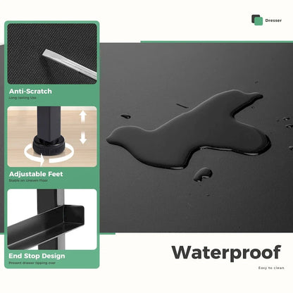 7-Drawer Double Dresser, Storage Spaces, Assembled Wardrobe Lockers, Bedroom Furniture Lockers for Bedroom