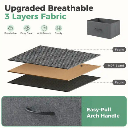 7-Drawer Double Dresser, Storage Spaces, Assembled Wardrobe Lockers, Bedroom Furniture Lockers for Bedroom