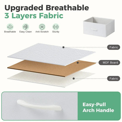 7-Drawer Double Dresser, Storage Spaces, Assembled Wardrobe Lockers, Bedroom Furniture Lockers for Bedroom