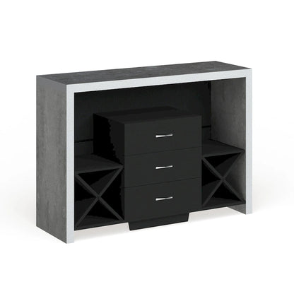Furniture of America Mystal Industrial Concrete-like 3-drawer Buffet