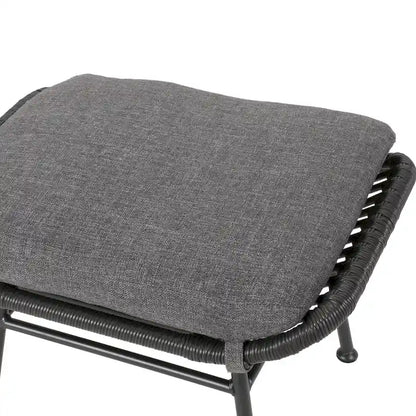 Chalet Outdoor Modern Boho Wicker Chat Set with Ottomans by Christopher Knight Home