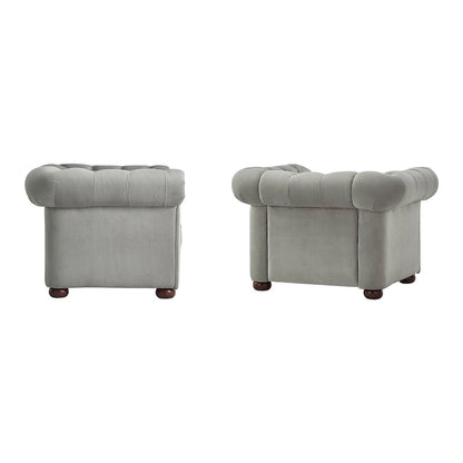 Gdansk Tufted Scroll Arm Chesterfield Chair